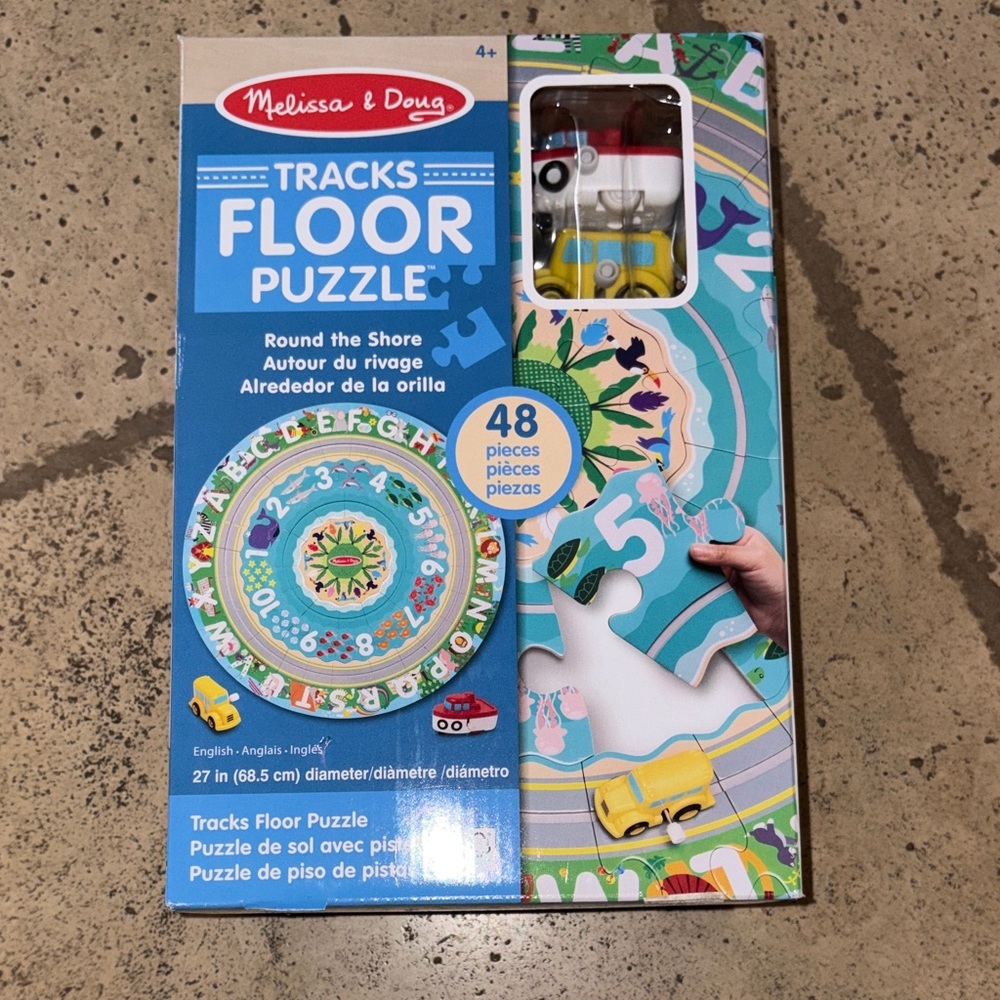 Melissa & Doug Round the Shore Floor Puzzle - Blue and Green
